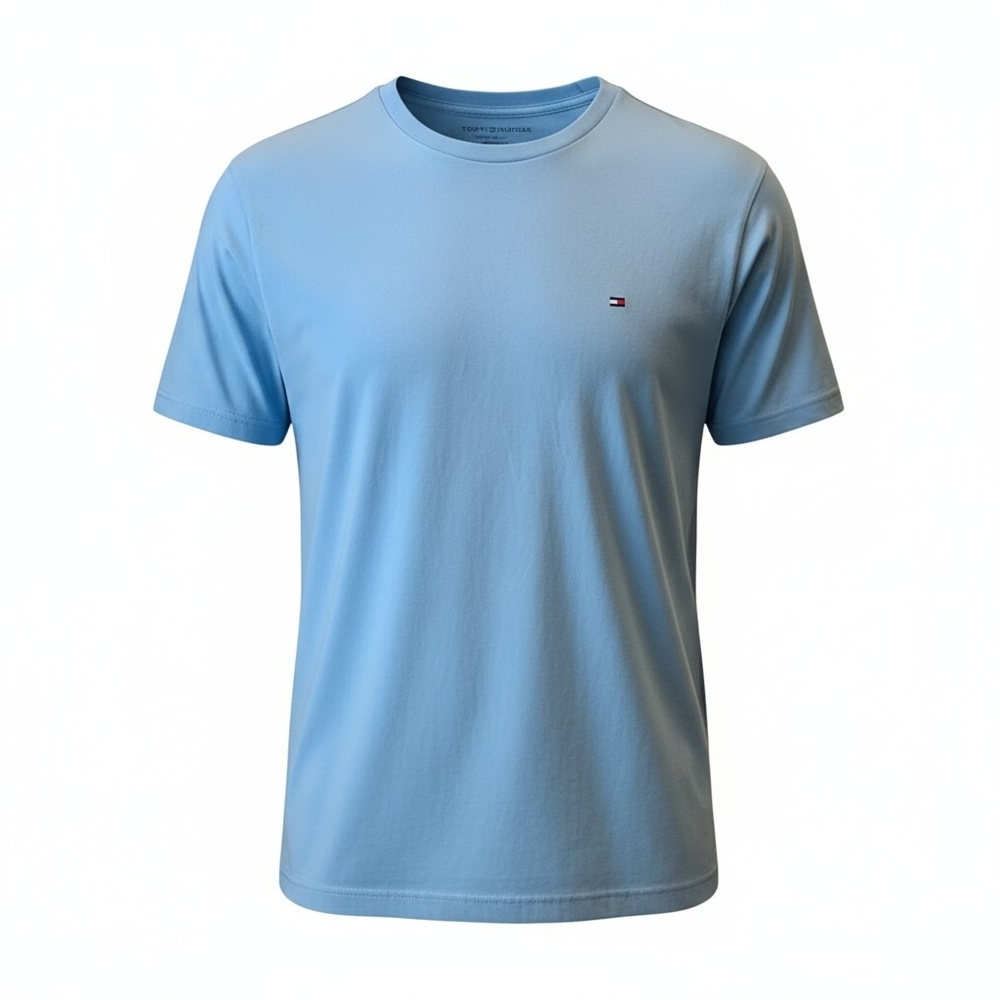 Tommy Hilfiger Men's Light Blue T-Shirt Size S/P